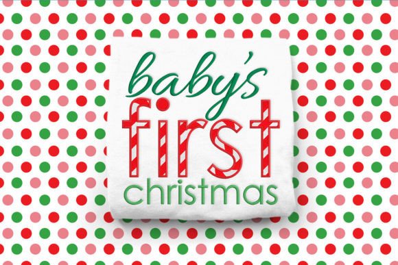 Baby’s First Christmas Candy Cane Stripe
