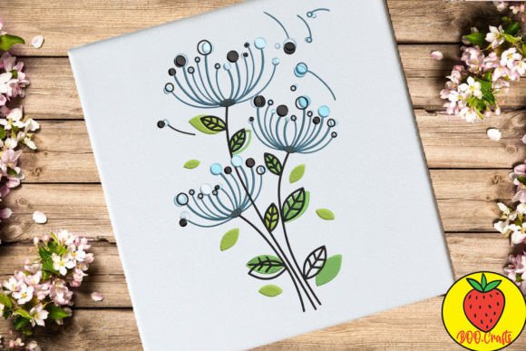 Blue Flower Doodle: A Seasonal Embroidery Gem
