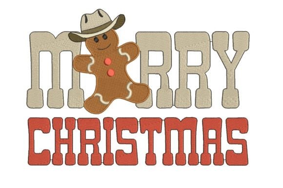Cowboy Gingerbread Merry Christmas
