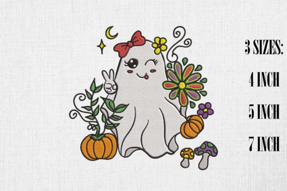 Cute Halloween Hippie Ghost