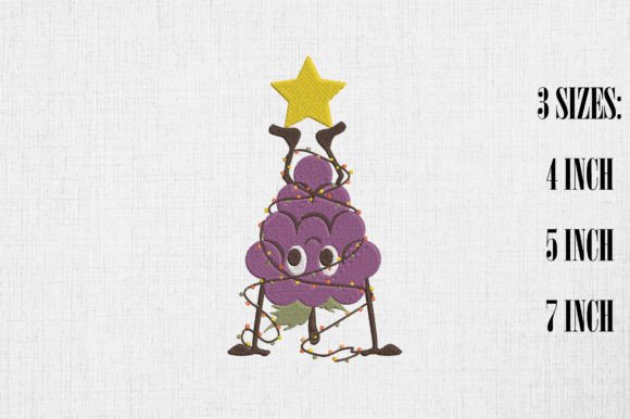 Cute Handstand Grapes Happy Christmas