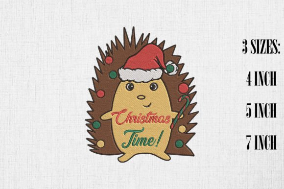 Cute Hedgehog Happy Christmas