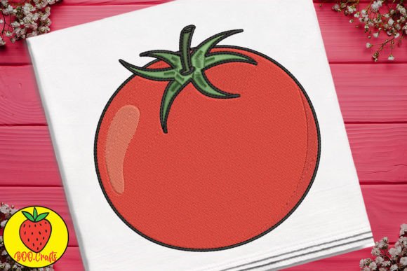 Cute Red Tomato: A Seasonal Embroidery Staple