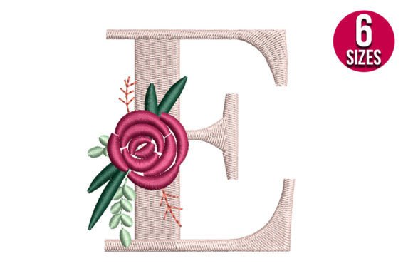 Floral Alphabet E Letter
