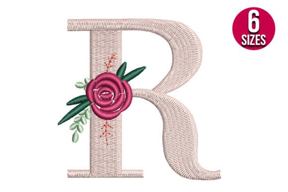 Floral Alphabet R Letter