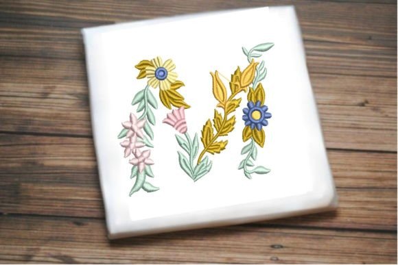 Letter M in Beautiful Flower
