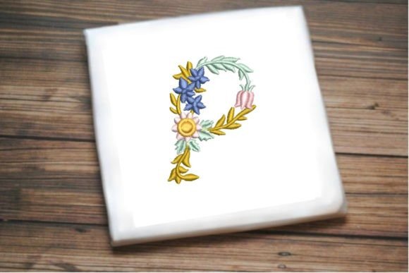 Letter P in Beautiful Flower