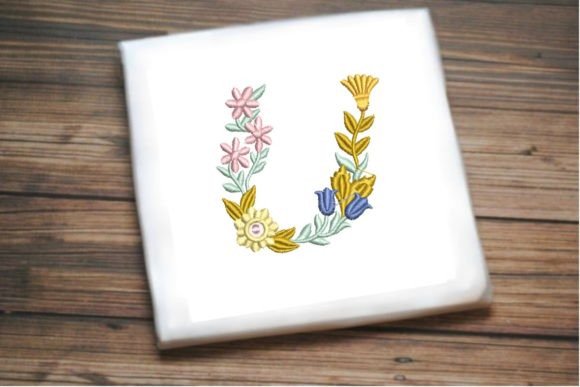 Letter U in Beautiful Flower