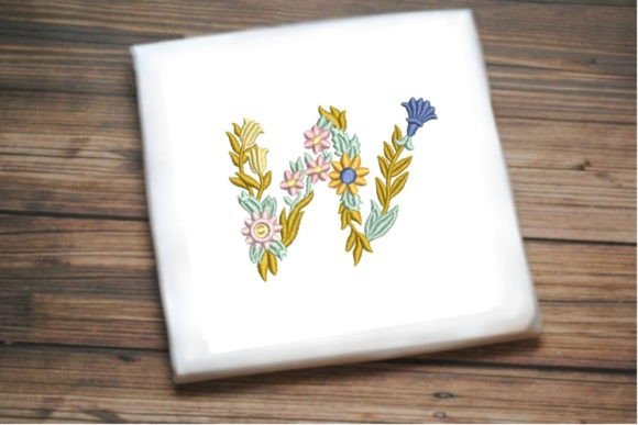 Letter W in Beautiful Flower