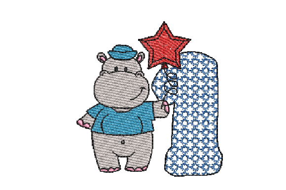 Number 1 Cute Hippo