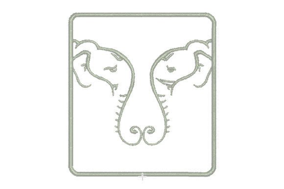 Pair of Stone Elephant Plaques