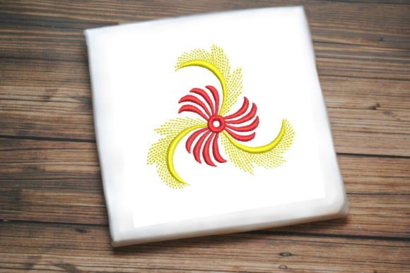 Red Yellow Flower Fan Embroidery Design Review