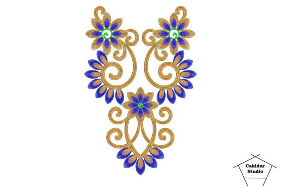 Three Flowers Vintage Embroidery Design